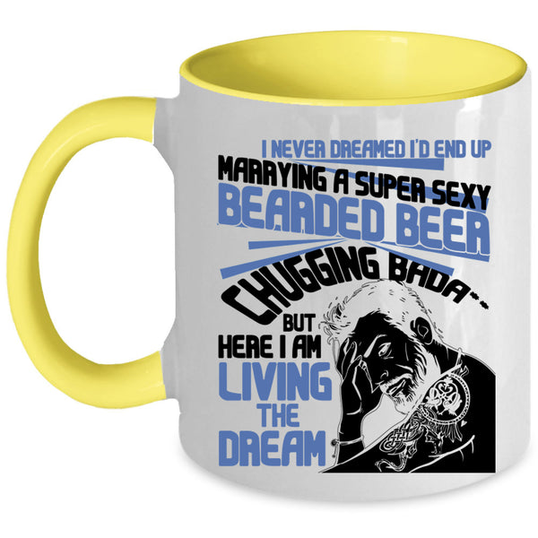 Cool Just Married Coffee Mug, I'd End Up Marrying A Bearded Beer Accent Mug