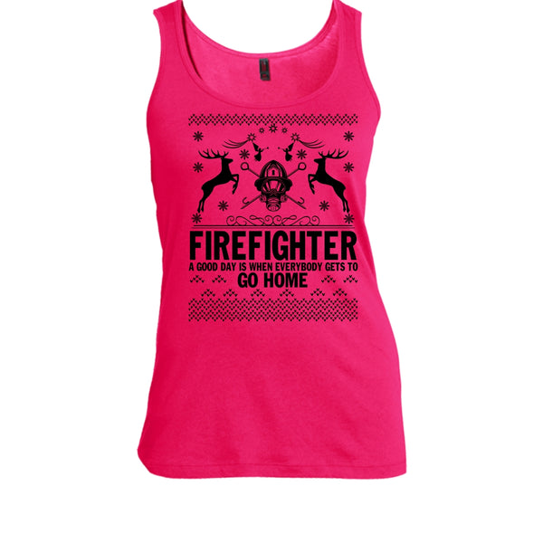 Firefighter Merry Christmas T Shirt, Merry Christmas Gift Tank Top