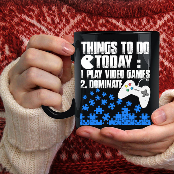 Things To Do Today Coffee Mug, Play Video Games Coffee Cup