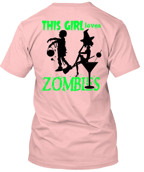 This Girl Loves Zombies T Shirt, Wait For Halloween T Shirt