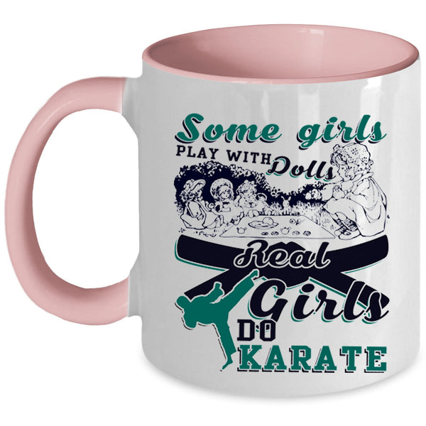 Cool Karate Girls Coffee Mug, Real Girls Do Karate Accent Mug