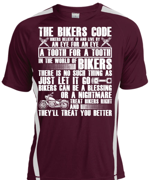 The Bikers Code T Shirt, World Of Biker T Shirt, Cool Shirt