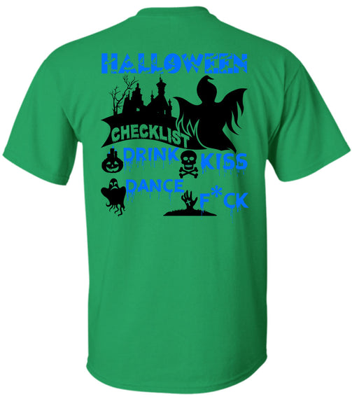 Halloween Checklist Drink Kiss Dance T Shirt, Wait For Halloween T Shirt