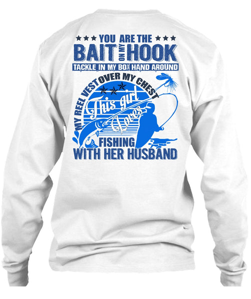 Fishing With Her Husband T Shirt, I Love Fishing T Shirt