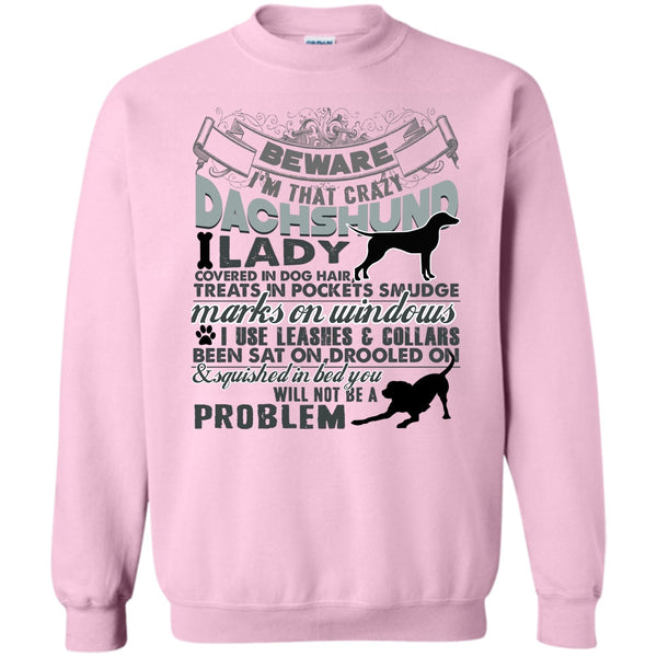 I Am A Dog Lover T Shirt, I'm That Crazy Dachshund Lady Sweatshirt
