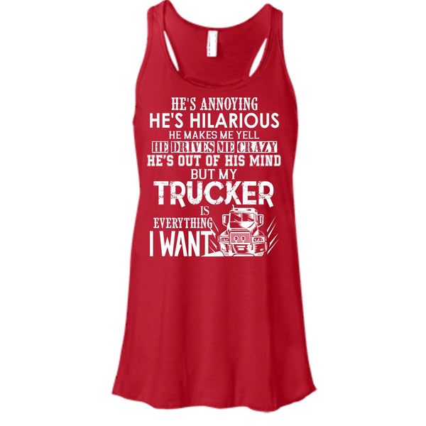 My Trucker Is Everything T Shirt, I Love My Trucker Tank Top