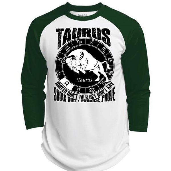 Taurus Motto Don't Talk T Shirt, I Love Taurus T Shirt, Awesome T-Shirts  (Polyester Game Baseball Jersey)