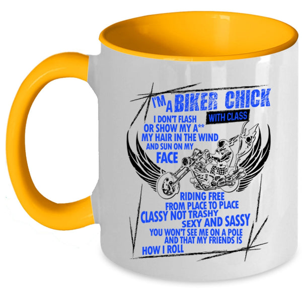 Cool Bikers Coffee Mug, I'm A Biker Chick Accent Mug