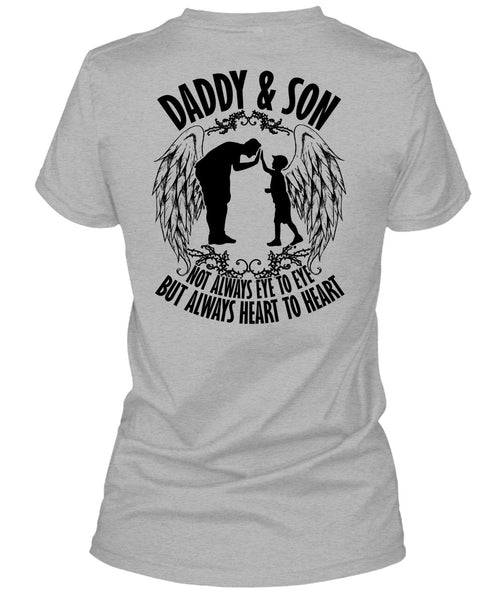 Daddy And Son Not Always Eye To Eye T Shirt, I Love Papa T Shirt
