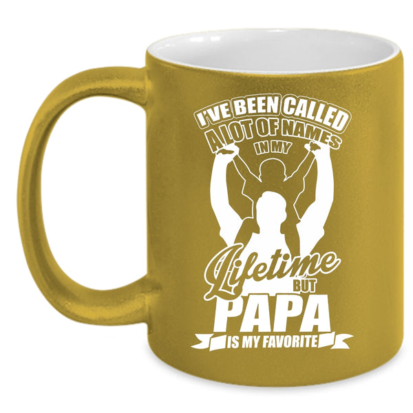 Papa Is My Favorite Names Coffee Mug, Awesome Papa Coffee Cup