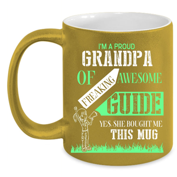 I'm A Proud Grandpa Of Awesome Guide Coffee Mug, Cool Grandpas Coffee Cup