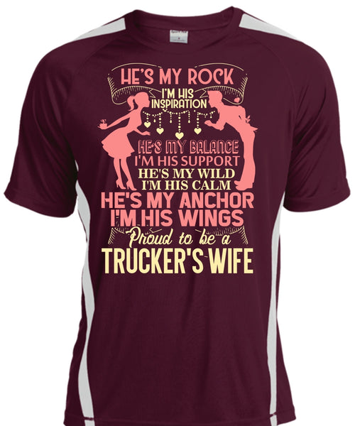 Proud To Be A Trucker's Wife T Shirt, I'm His Wings T Shirt, Cool Shirt