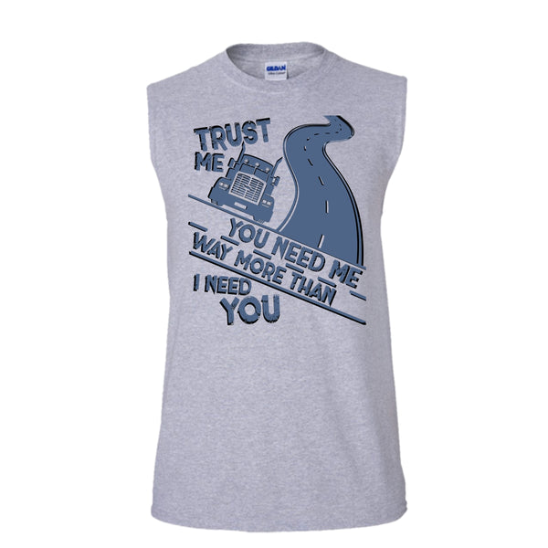 Trust Me T Shirt, Coolest Trucker Ever T Shirt, Awesome t-shirts (Men's Cotton Sleeveless)