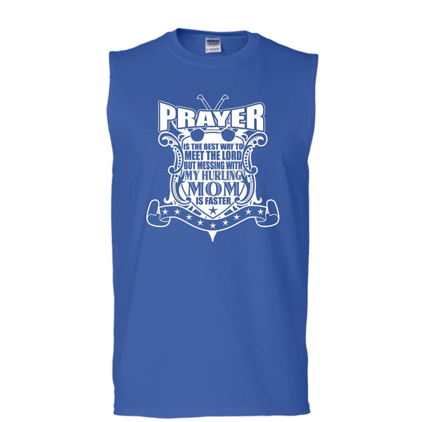 Messing With My Hurling Mom T Shirt, Coolest Hurling Mom Tank Top (Men's Cotton Sleeveless)