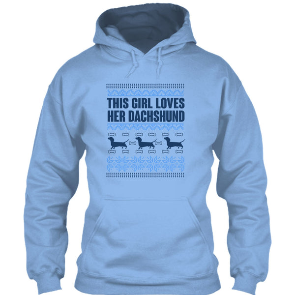 This Girl Loves Her Dachshund T Shirt, Coolest Merry Christmas T Shirt