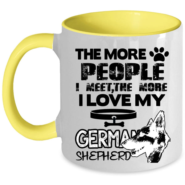 Dog Lovers Coffee Mug, I Love My German Shepherd Accent Mug