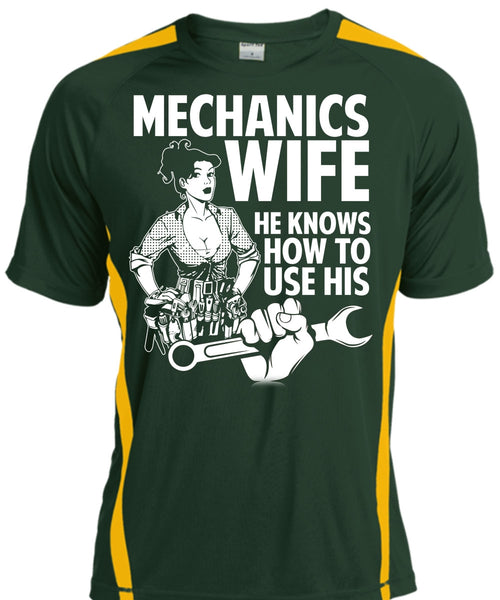 Mechanic's Wife T Shirt, He Knows How To Use His T Shirt, Cool Shirt