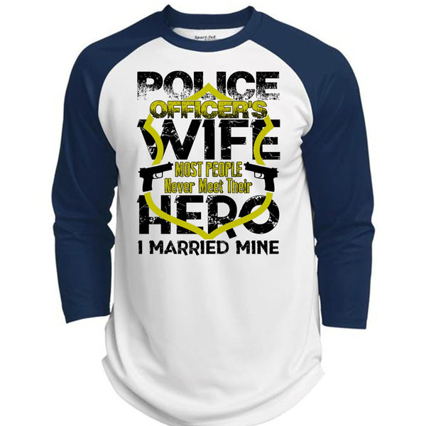 Police Officer's Wife T Shirt, I Love Wife T Shirt, Awesome T-Shirts  (Polyester Game Baseball Jersey)