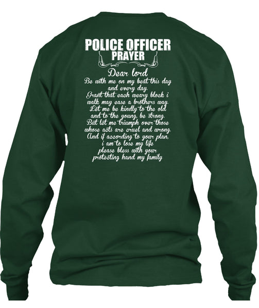 Police Officer Prayer T Shirt, Being A Police T Shirt