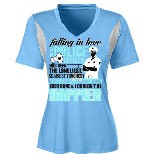 Falling In Love With A Police Officer T Shirt, I Love Police T Shirt, Awesome T-Shirts