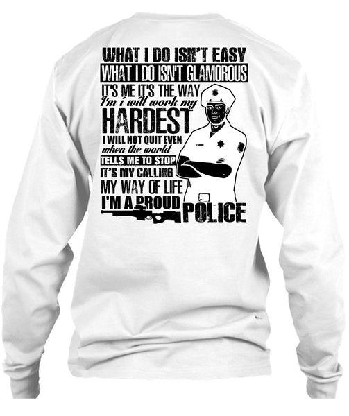I'm A Proud Police T Shirt, I Love Police T Shirt