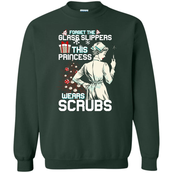 This Princess Wears Scrubs T Shirt, Coolest Nurse Merry Christmas Sweatshirt