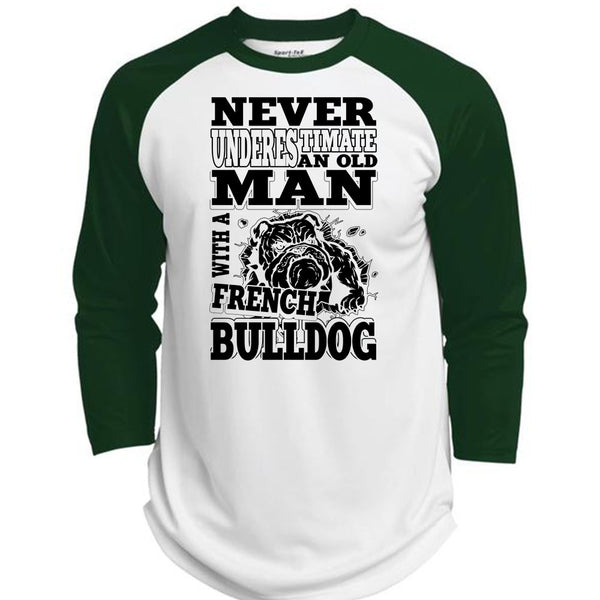 Old Man With A French Bulldog T Shirt, I Love My Dog T Shirt, Awesome T-Shirts  (Polyester Game Baseball Jersey)