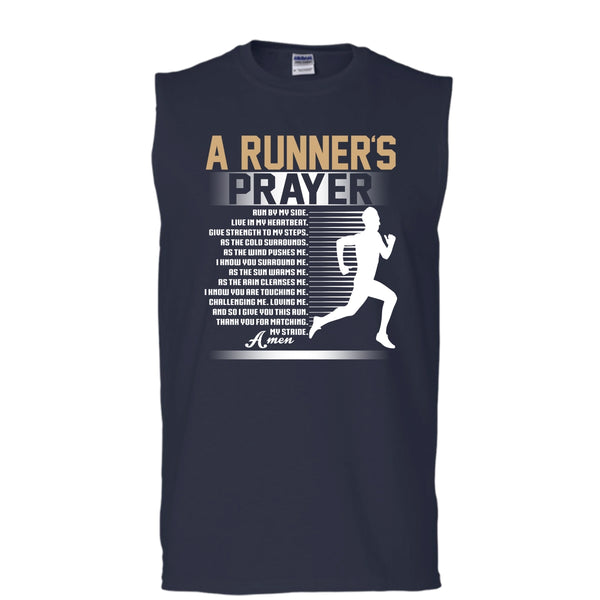 A Runner's Prayer T Shirt, Run By Myside Tank Top (Men's Cotton Sleeveless)