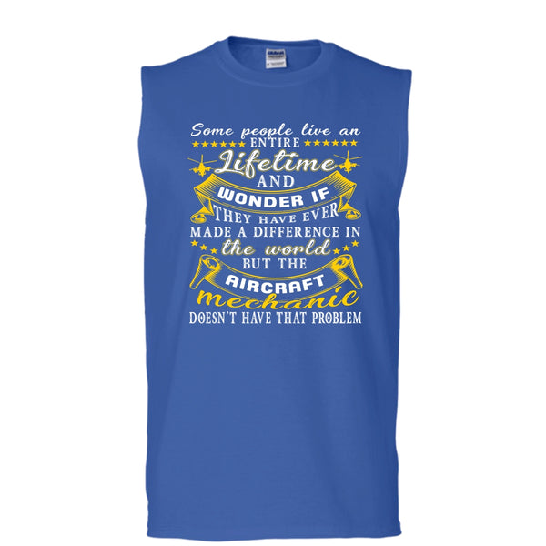 The Aircraft Mechanic T Shirt, Coolest Aircraft Mechanic Tank Top (Men's Cotton Sleeveless)