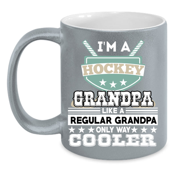 I'm A Hockey Grandpa Coffee Mug, Regular Grandpa Coffee Cup