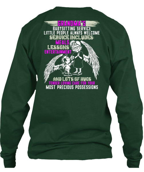 Grandma's Babysitting Service T Shirt, I Love Nana T Shirt