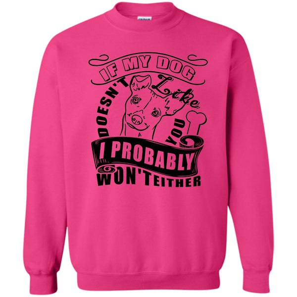 I Love My Dog T Shirt, If My Dog Doesn't Like You Sweatshirt