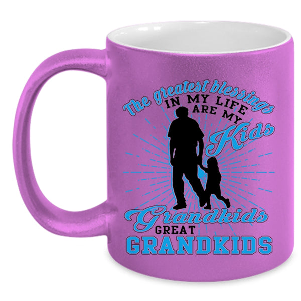 Grandkids Great Grandkids Coffee Mug, My Kids Accent Mug