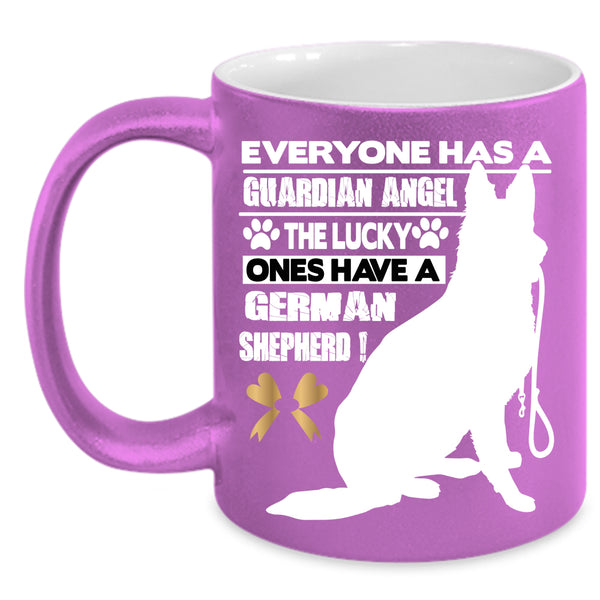 Guardian Angel Coffee Mug, The Lucky Ones Have A German Shepherd Coffee Cup