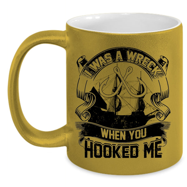 Funny Gift For Fisher Coffee Mug, I Was A Wreck Accent Mug