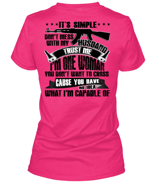 Don't Mess With My Husband T Shirt, I Love Husband T Shirt