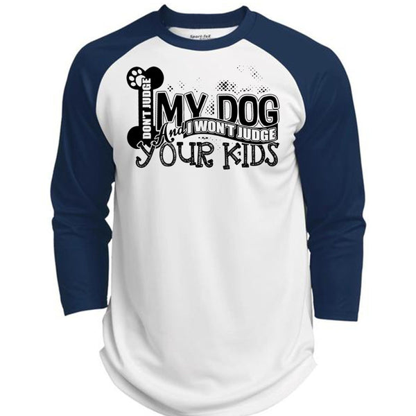Don't Judge My Dog T Shirt, I Love My Dog T Shirt, Awesome T-Shirts  (Polyester Game Baseball Jersey)