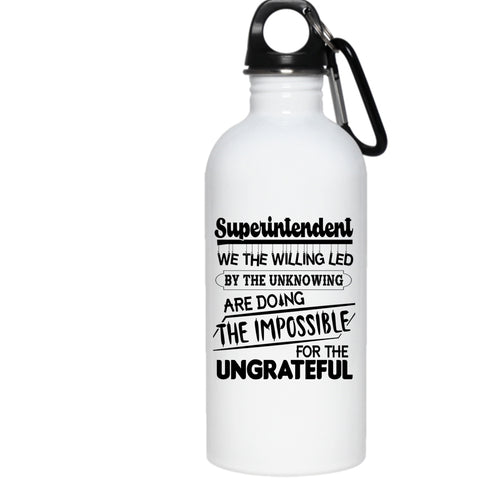 Superintendent 20 oz Stainless Steel Bottle,Job Title Outdoor Sports Water Bottle