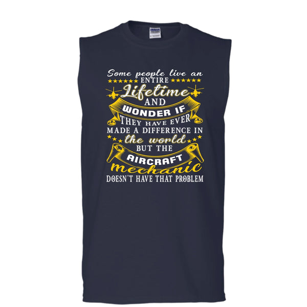 The Aircraft Mechanic T Shirt, Coolest Aircraft Mechanic Tank Top (Men's Cotton Sleeveless)