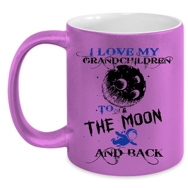 Cute Coffee Mug, I Love My Grandchildren To The Moon And Back Accent Mug