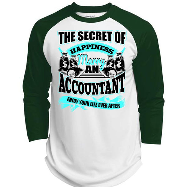 Happiness Marry An Accountant T Shirt, I Love Accountant T Shirt, Awesome T-Shirts  (Polyester Game Baseball Jersey)