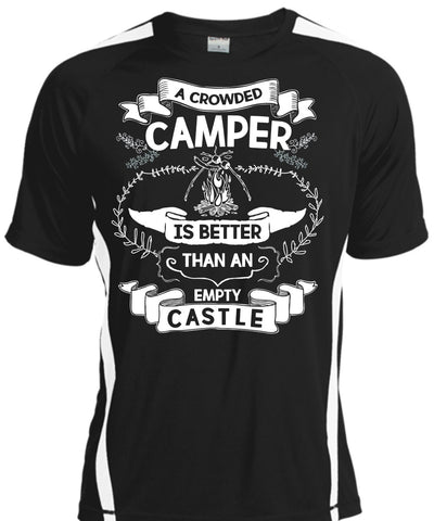 A black t-shirt with the shopify logo