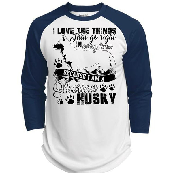 I Am A Siberian Husky T Shirt, I Love Dog T Shirt, Awesome T-Shirts  (Polyester Game Baseball Jersey)