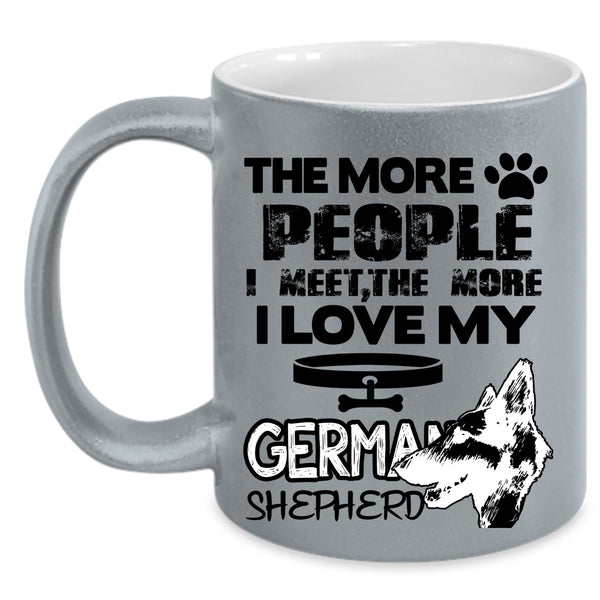 Dog Lovers Coffee Mug, I Love My German Shepherd Accent Mug