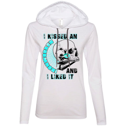 A black t-shirt with the shopify logo