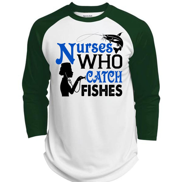 Nurses Who Catch Fishes T Shirt, I Love Fish T Shirt, Career T Shirt  (Polyester Game Baseball Jersey)