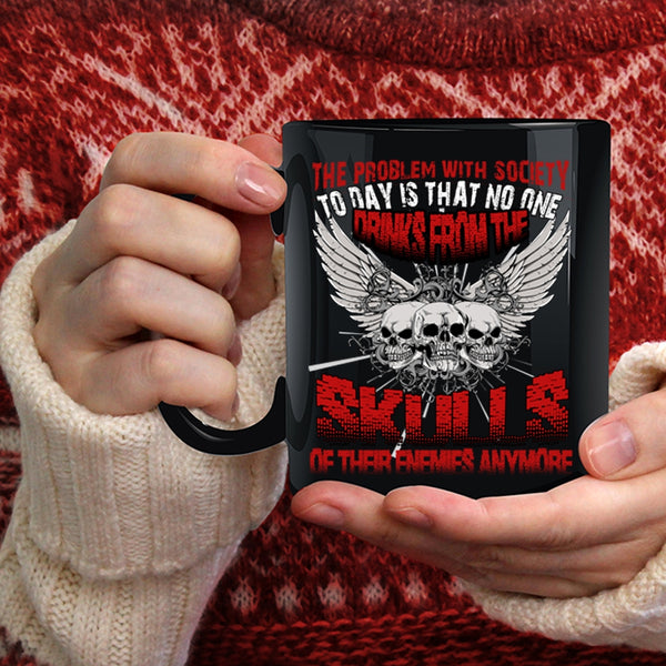 The Problem With Society Coffee Mug, Cool Drinking Coffee Cup