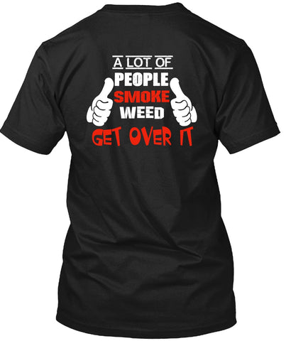 A black t-shirt with the shopify logo