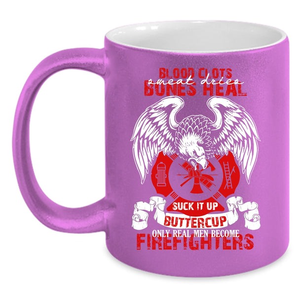 Only Real Men Become Firefighters Coffee Mug, Gift For Dad Coffee Cup