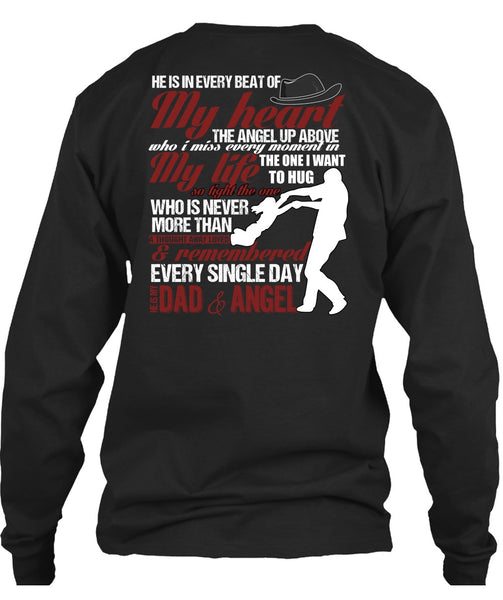 He Is My Dad And Angel T Shirt, My Heart T Shirt